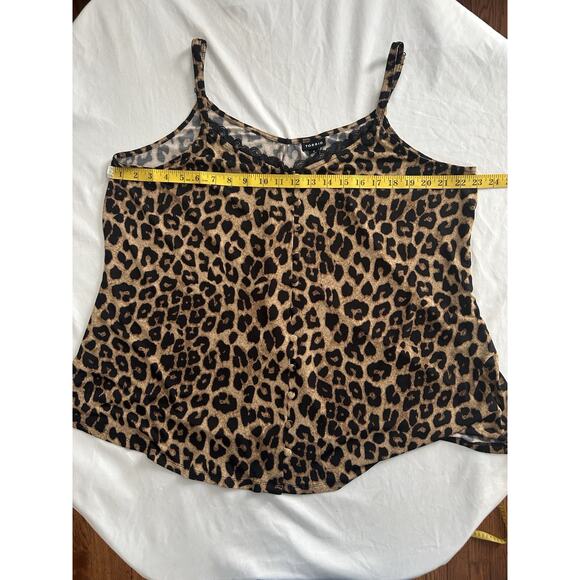 Torrid Leopard Print Button Front Tank Camisole Womens Size 2X Fun NWT - Picture 7 of 8